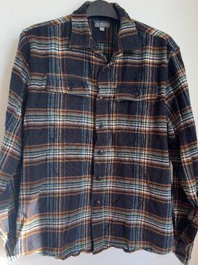 L.L BEAN SIGNATURE MENS PLAID SHIRT SIZE XL 100% COTTON